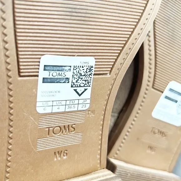 TOMS Laurel Boots Amphora Burnished Suede Tan Khaki Beige size 6 Western Cowgirl