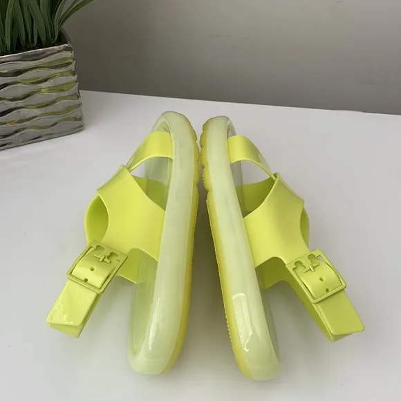 Tory Burch Criss Cross Bubble Jelly Sandals Lime Sherbert size 8