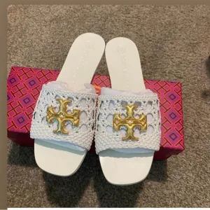 Tory Burch Eleanor woven leather Slide