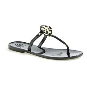 TORY BURCH MINI MILLER BLACK SLIDE SANDALS SIZE 10