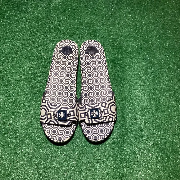 ❤️Tory Burch Women's Slide Sandals Size 11 Multicolor Geometric Casual
