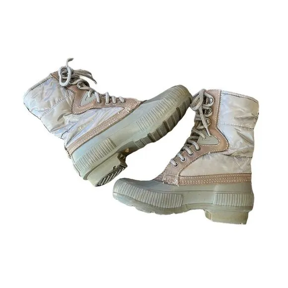 Tretorn | Faux Leather Ankle Gray Foley Lace Up Boots Girls 4