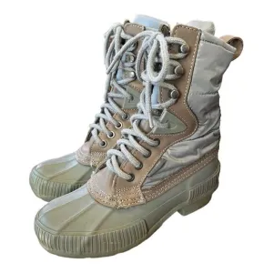 Tretorn | Faux Leather Ankle Gray Foley Lace Up Boots Girls 4