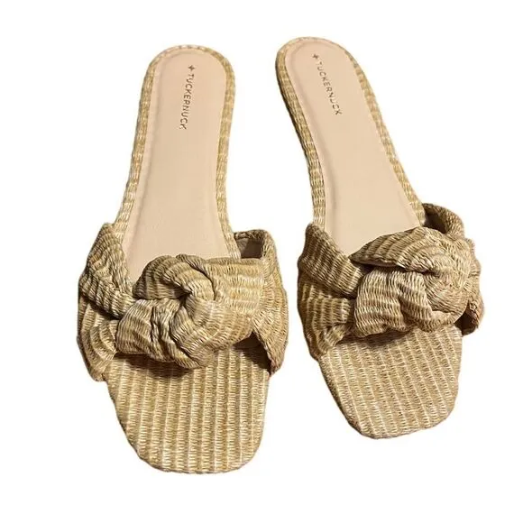 Tuckernuck Raffia Brit Sandals NIB Women's Sz. 9