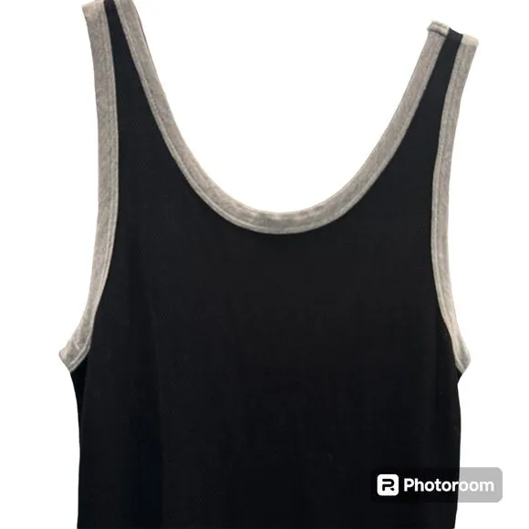 Twenty Montreal Luxury Activewear Mesh Black Grey Maxi Casual Long Tank Dress