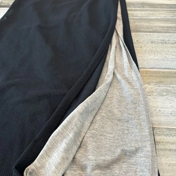 Twenty Montreal Luxury Activewear Mesh Black Grey Maxi Casual Long Tank Dress