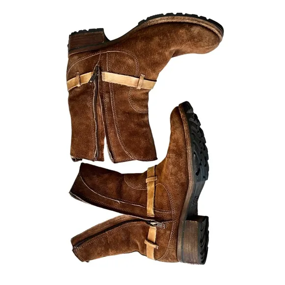 UGG &quot;Endell&quot; Moto Suede Boots EUC SZ8
