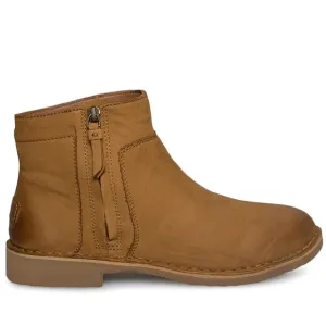 UGG &quot;Rea&quot; Chestnut Nubuck Leather Ankle Boots Shearling Wool | Women's Size 9