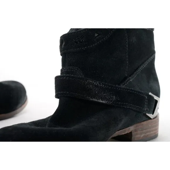 UGG Austin Black Suede Pull On Ankle Boots Bootie Suede Us 6 Eur 37