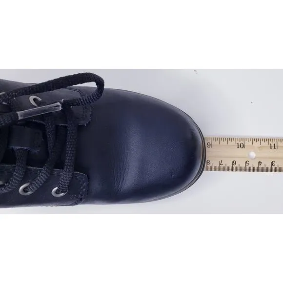 UGG Australia 1003165K Sheepskin Lined Black Leather Boots Boys US1 Waterproof