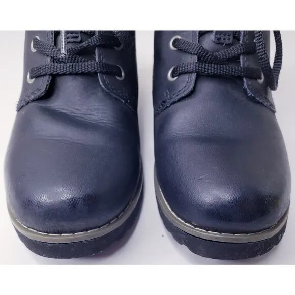 UGG Australia 1003165K Sheepskin Lined Black Leather Boots Boys US1 Waterproof
