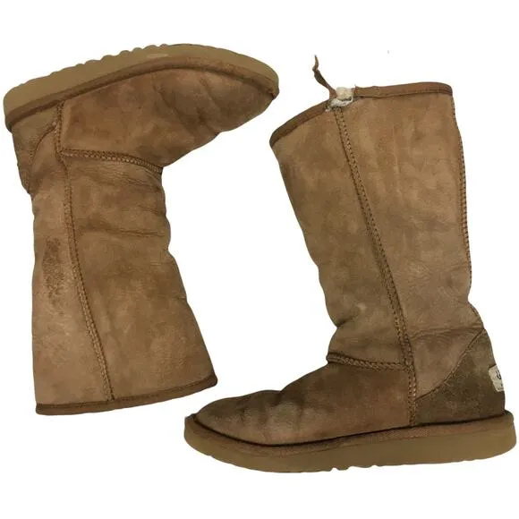 UGG Australia Classic Tall Boots Twin-Face Sheepskin 5229  Girl's 3 Sherpa Lined