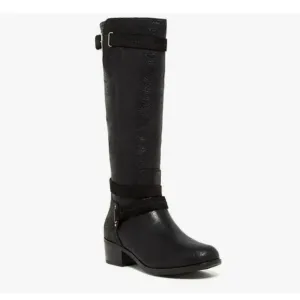 Ugg Australia Darcie black leather and suede riding boots size 5.5