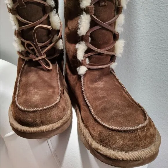 UGG Australia Uptown Lace-Up Tall Boots Size 7