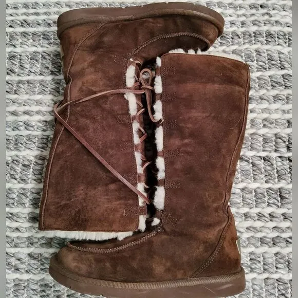 UGG Australia Uptown Lace-Up Tall Boots Size 7