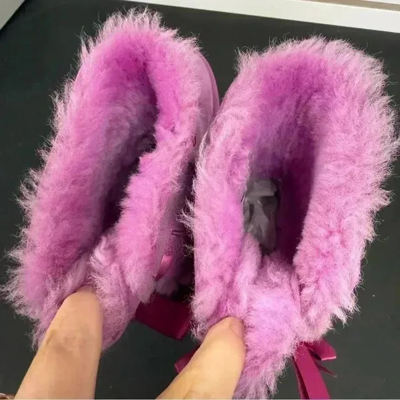 UGG Bailey II Boot kids Toddler 2 Magenta Pink Suede Waterproof Boots