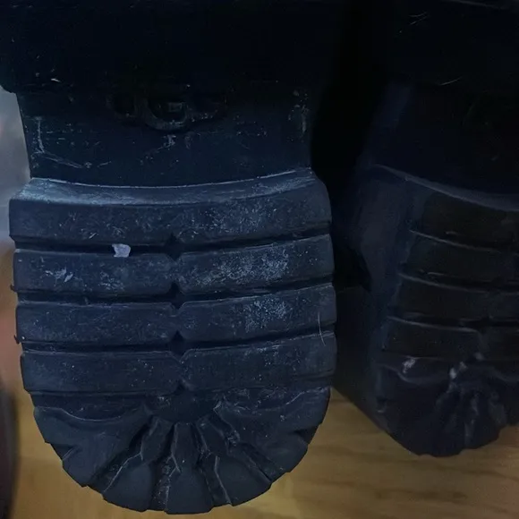 UGG black suede boots.