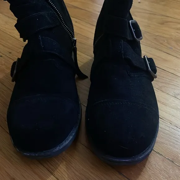 UGG black suede boots.