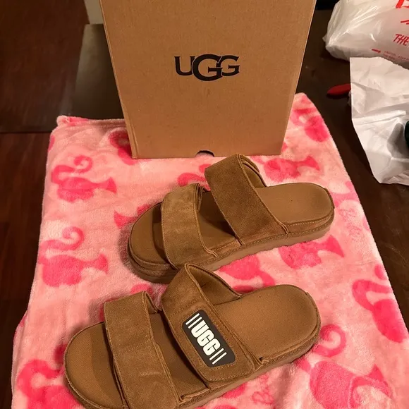 UGG Brown Slide Sandals