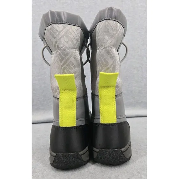UGG BUTTE II CWR METAL UGG PRINT LEATHER WATERPROOF YOUTH BOOTS SIZE US 2