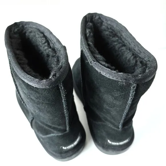 UGG by Koolaburra Koola Short Bootie Suede Leather Black Boots Womens US 5 EU 37