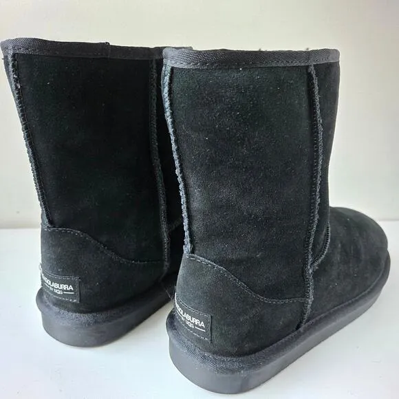 UGG by Koolaburra Koola Short Bootie Suede Leather Black Boots Womens US 5 EU 37