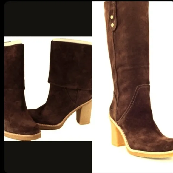 Ugg chocolate brown suede boots (Pvcb2)