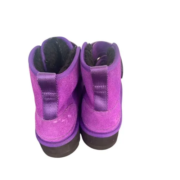 UGG Girls Neumel Platform Suede Ankle Boots Size 6
