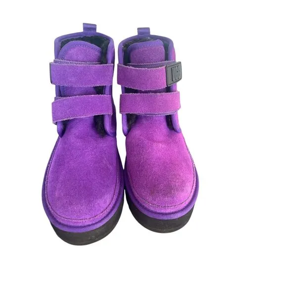 UGG Girls Neumel Platform Suede Ankle Boots Size 6