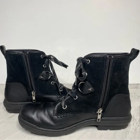 UGG Hapsburg Lace Up Black Boot 9 1/2
