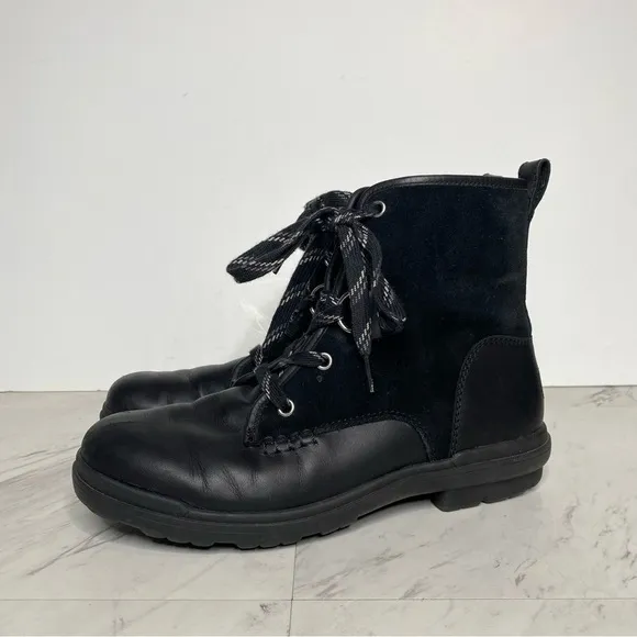 UGG Hapsburg Lace Up Black Boot 9 1/2