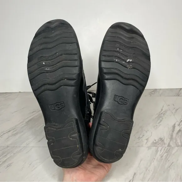 UGG Hapsburg Lace Up Black Boot 9 1/2