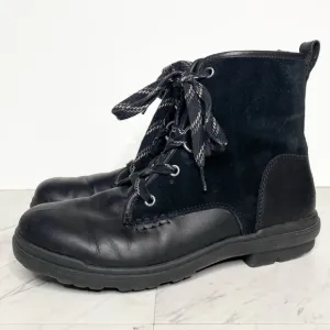 UGG Hapsburg Lace Up Black Boot 9 1/2