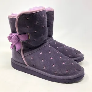 UGG JOLEIGH SUEDE HEART AND RIBBON BOOTS