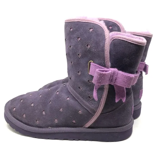 UGG JOLEIGH SUEDE HEART AND RIBBON BOOTS