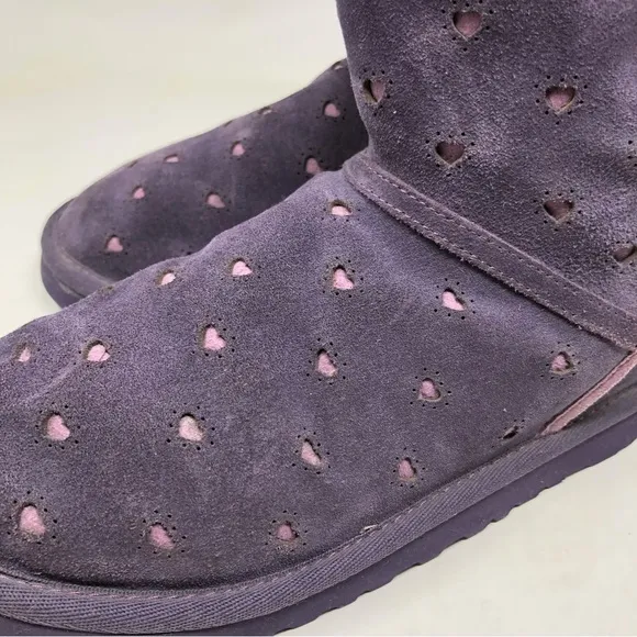 UGG JOLEIGH SUEDE HEART AND RIBBON BOOTS