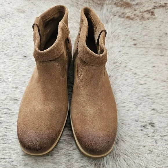 UGG Josefene Cuff Women's Suede Ankle Zip Boots in Chestnut Size 11 NEW
