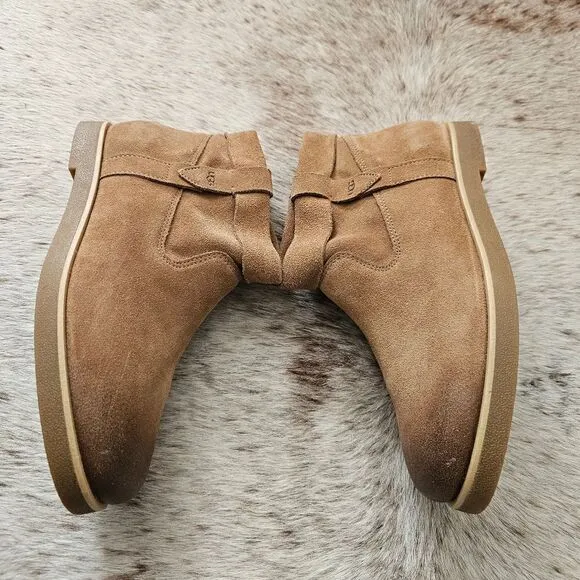 UGG Josefene Cuff Women's Suede Ankle Zip Boots in Chestnut Size 11 NEW