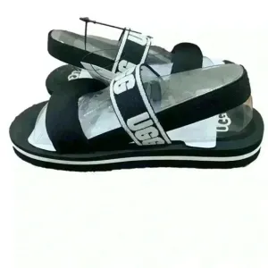 Ugg k sling Zumba black sandals girls youth Sz 3. New in box