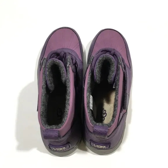 UGG KAYLEN WATERPROOF BOOTS -PURPLE SUEDE -YOUTH US 5 -NEW