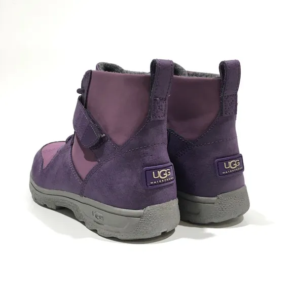 UGG KAYLEN WATERPROOF BOOTS -PURPLE SUEDE -YOUTH US 5 -NEW