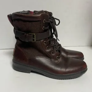 UGG Kesey Brown Leather Waterproof Boots Women’s 8