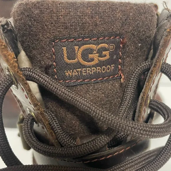 UGG Kesey Brown Leather Waterproof Boots Women’s 8