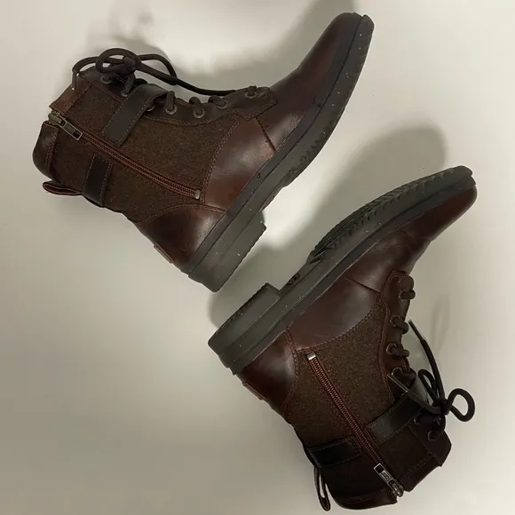 UGG Kesey Brown Leather Waterproof Boots Women’s 8