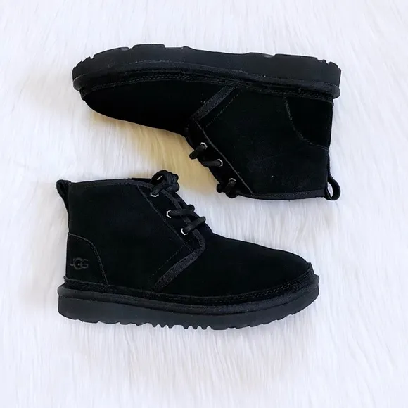 UGG Kids’ Neumel II Black Suede Chukka Boots