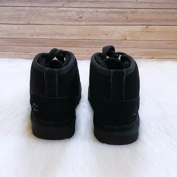 UGG Kids’ Neumel II Black Suede Chukka Boots