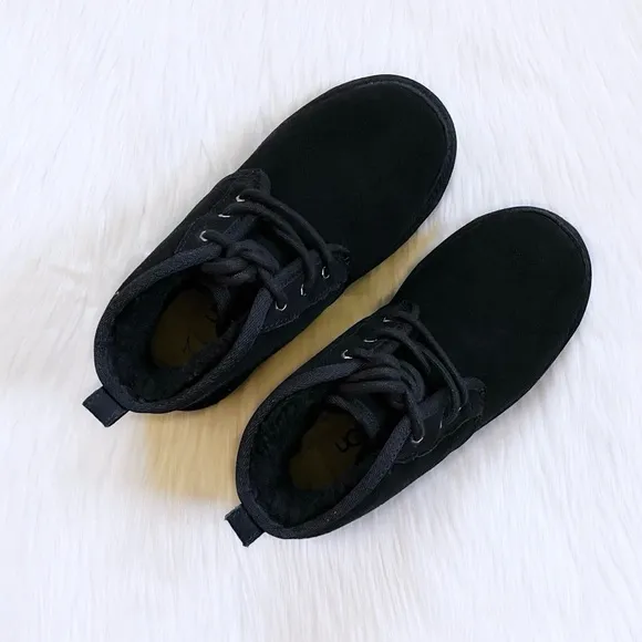 UGG Kids’ Neumel II Black Suede Chukka Boots
