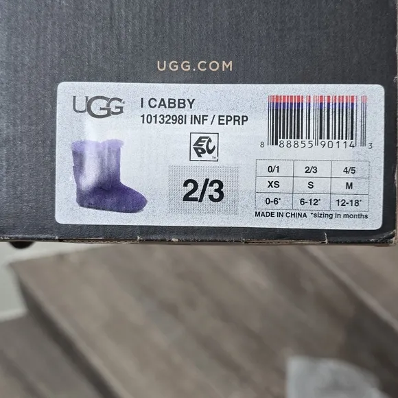 Ugg kids purple suede boots with side bows size 2/3 toddler new in box
