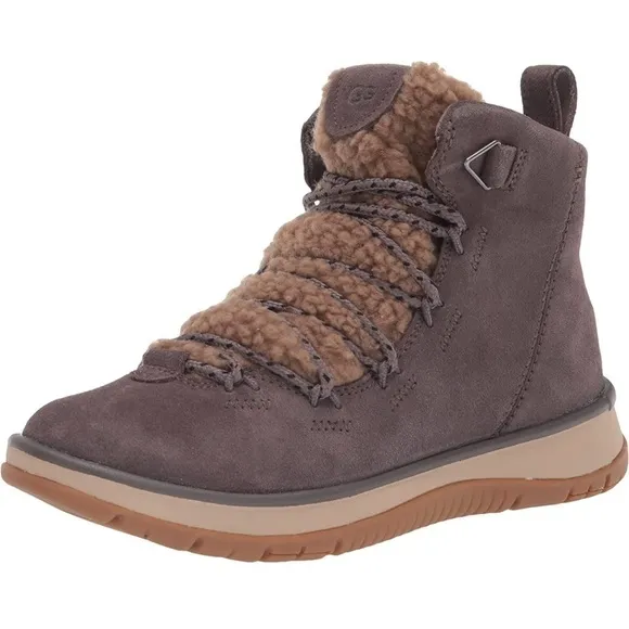 UGG Lakesider Heritage Mid Sneaker Ankle Boots Thunder Cloud Suede Size 10