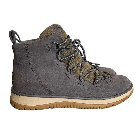 UGG Lakesider Heritage Mid Sneaker Ankle Boots Thunder Cloud Suede Size 10